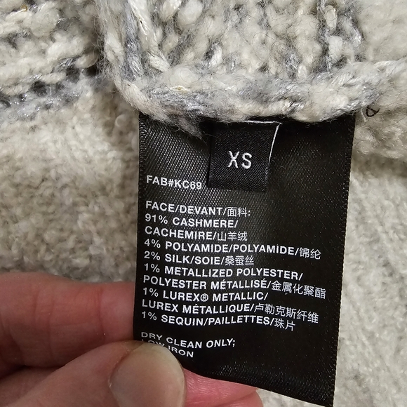 LAFAYETTE 148 Cashmere blend Relaxed Fit Turtleneck With Metallic Thread - Picture 7 of 9